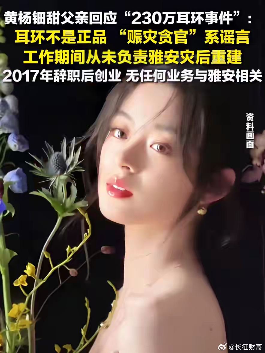 女演员戴230万耳环引质疑 官方介入