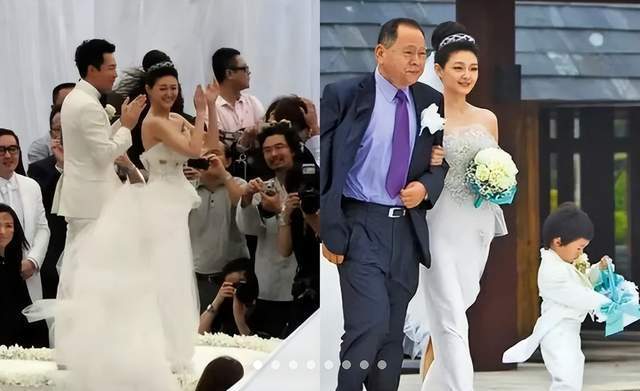 汪小菲马筱梅穿中式婚服热情打招呼